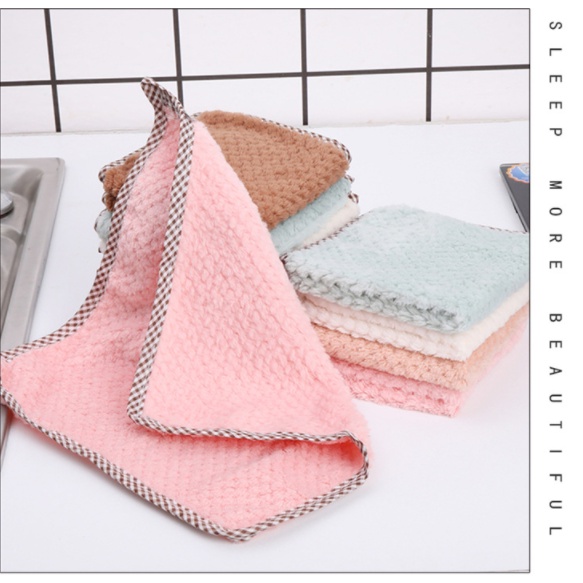 [TULALA SHOP]KAIN LAP MICROFIBER DAPUR LAP CUCI PIRING GELAS CORAL FLEECE/KAIN LAP PIRING ANTI MINYAK TEBAL