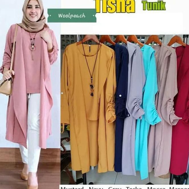 3F5Y GAMIS TUNIK FASHION MUSLIM TISHA TUNIK LR0M