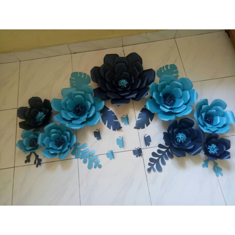 Paper Flower Backdrop/Bunga Kertas Dekorasi