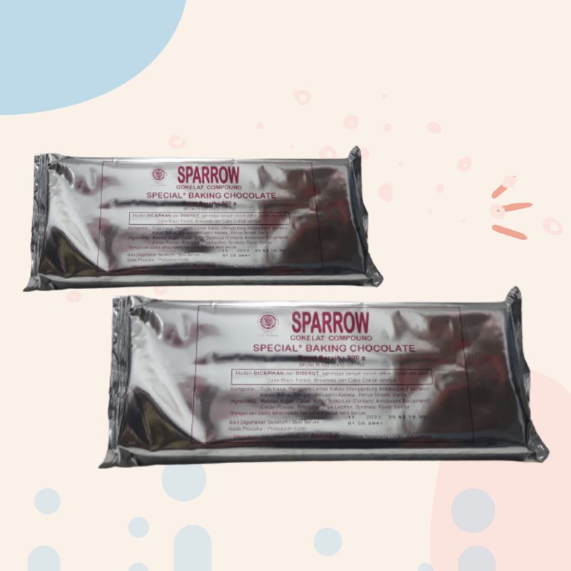 coklat sparrow / sparrow baking coklat / coklat batang sparrow 500gr