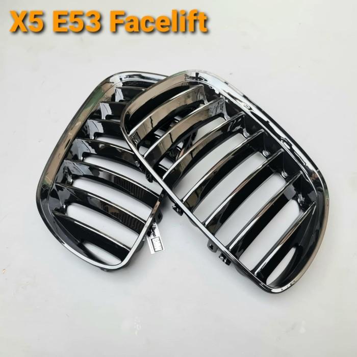 Grill BMW X5 E53 Facelift thn 04-06 Black Glossy
