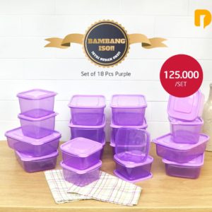 Kotak Tempat Penyimpanan Makanan / Storage Serbaguna Bambang SH Dusdusan 1 SET isi 18 PCS