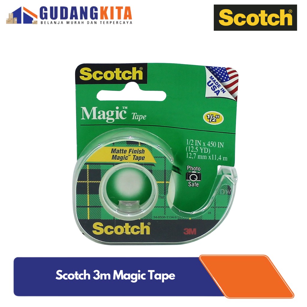 

Isolasi 3M Scotch Magic Tape 104 UK.1/2 IN X 45 IN