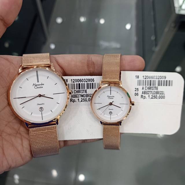 HARGA SEPASANG ALEXANDER CHRISTIE AC 8627 MD ROSEGOLD ORIGINAL GARANSI 2 TAHUN RESMI