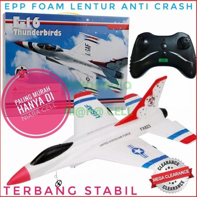 Mainan Pesawat RC FX823 Model Pesawat Tempur F16 Dengan Remote Control