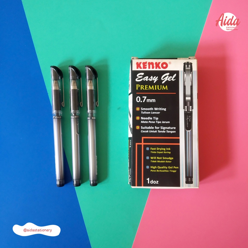

Pulpen Gel Kenko Premium 0,7mm (Satuan) Stok Terakhir