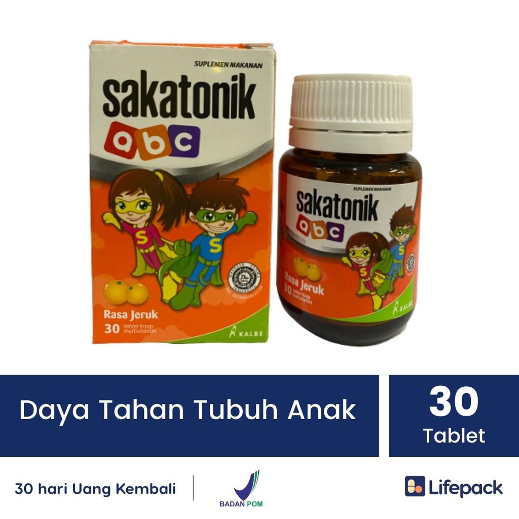 Sakatonik ABC 30 Tablet - Multivitamin Anak - LIFEPACK-Jeruk