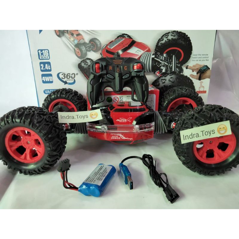 RC 1:16 Mobil Remote Control Stunt Double - Side 4WD 2.4Ghz 360°Rotation BRO 1155