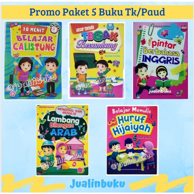 Paket 5 Buku Tk Paud - Bintang Indonesia