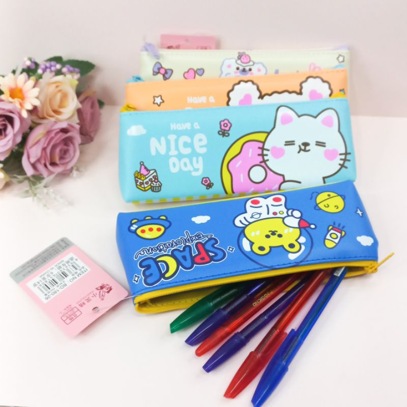 Tempat Pensil Import Bergambar Lucu Kotak Pensil Import