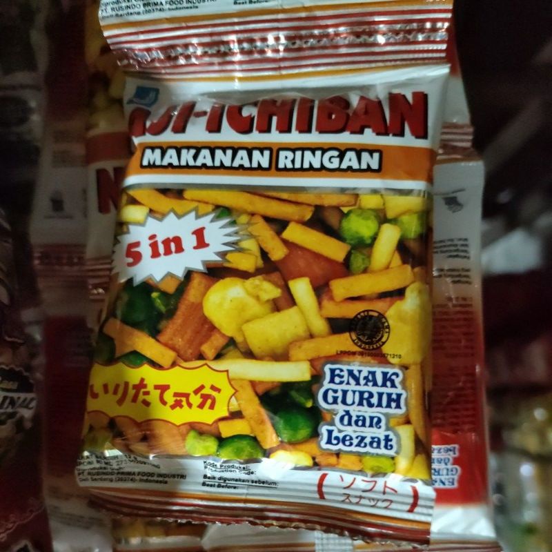 

aji ichiban makanan ringan 5 in 1 renteng