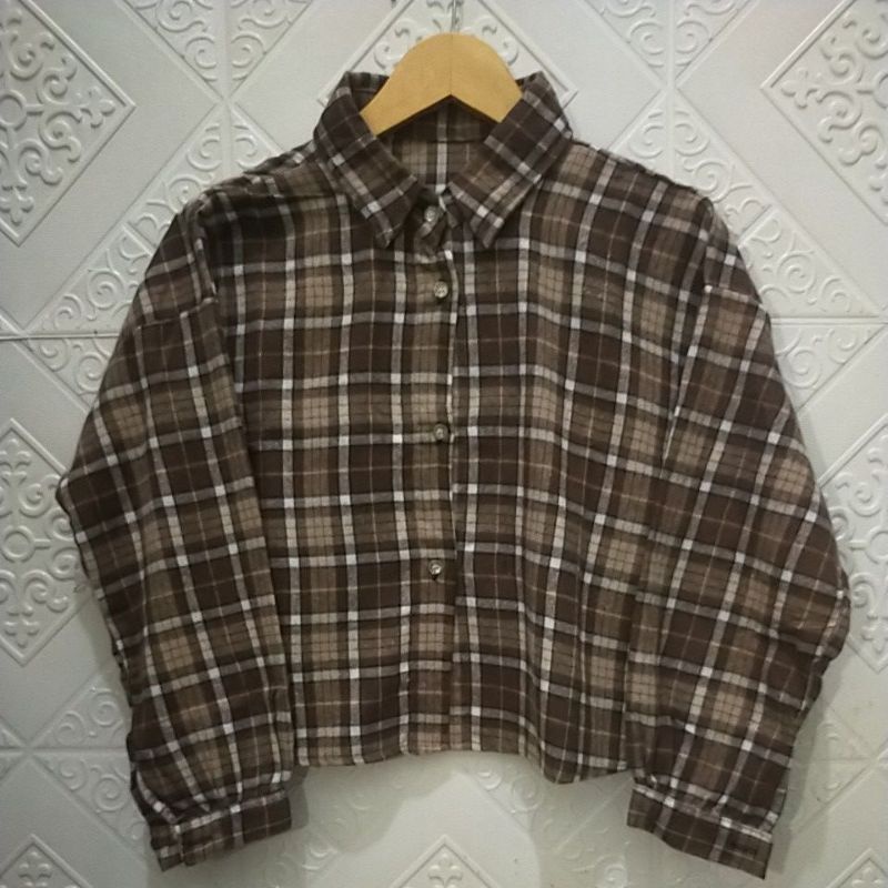 CROP TOP FLANEL / KEMEJA FLANEL WANITA / KEMEJA CROP / KEMEJA WANITA TERBARU-AL:03