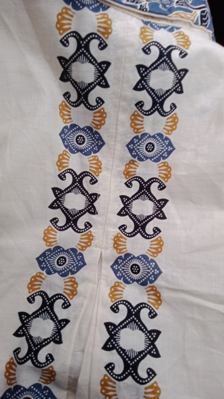 Tunik Cibulan Anggrek Putih #2 Tunik Batik Cantik Tunic Batik Tutrleneck Muslim Seragam Batik