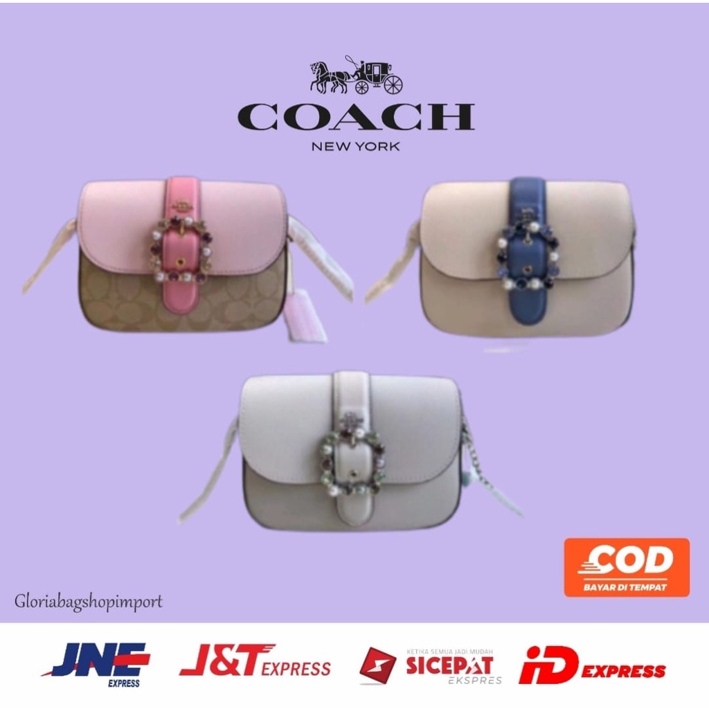 Tas Coach -1421-  Coach X Disney Princess Sling Bag - Pink