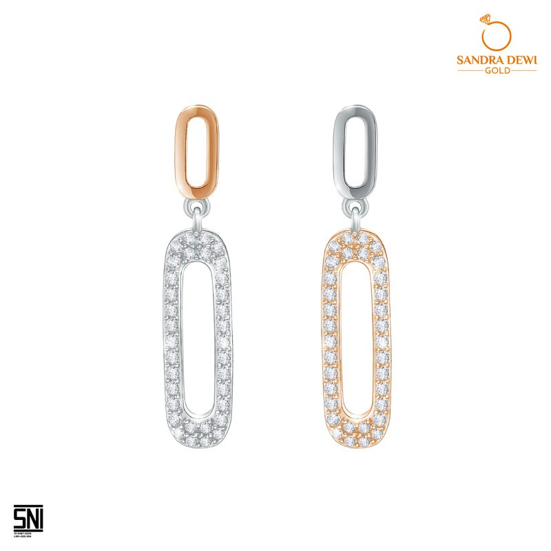 Anting Emas Criss Cross Sandra Dewi Gold 3AZ0412