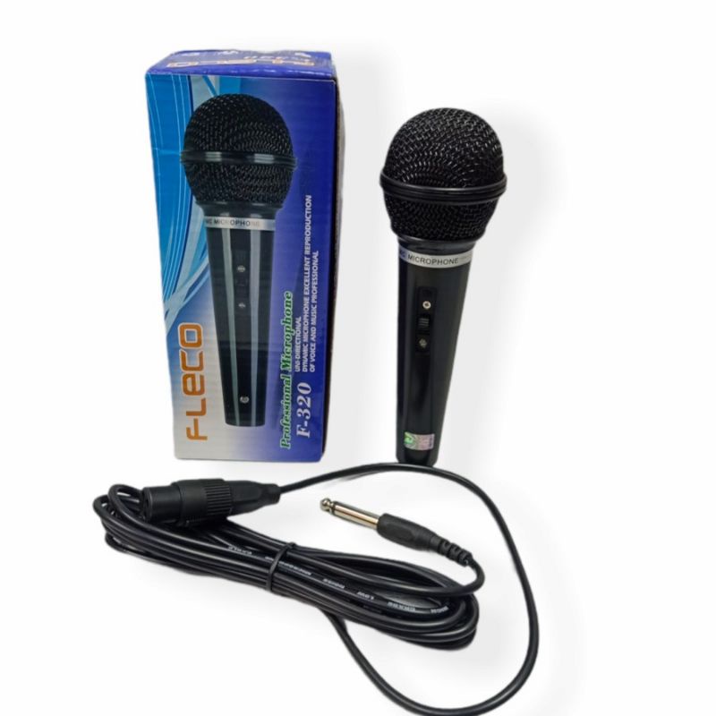 COD MICROPHONE FLECO F-320/MIC KARAOKE/MIC KABEL/MIC FLECO/MIC SPEAKER//MIC DYNAMIS//MIC MURAH