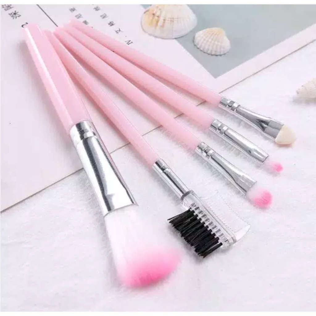 Kuas Make Up Brush 5in1 / Alat Make Up Wanita