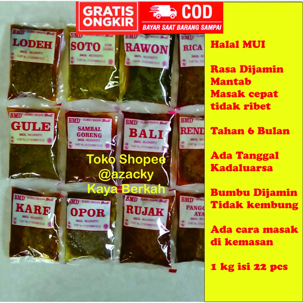 

Bumbu masak instan Dacil Langsung Pabrik dijamin halal tidak kembung ada cara memasak di kemasan bikin masak cepat dan enak