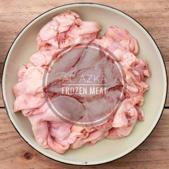 

Kulit Ayam Bersih Super / Chicken Skin / Kulit Ayam Beku 500 Gram