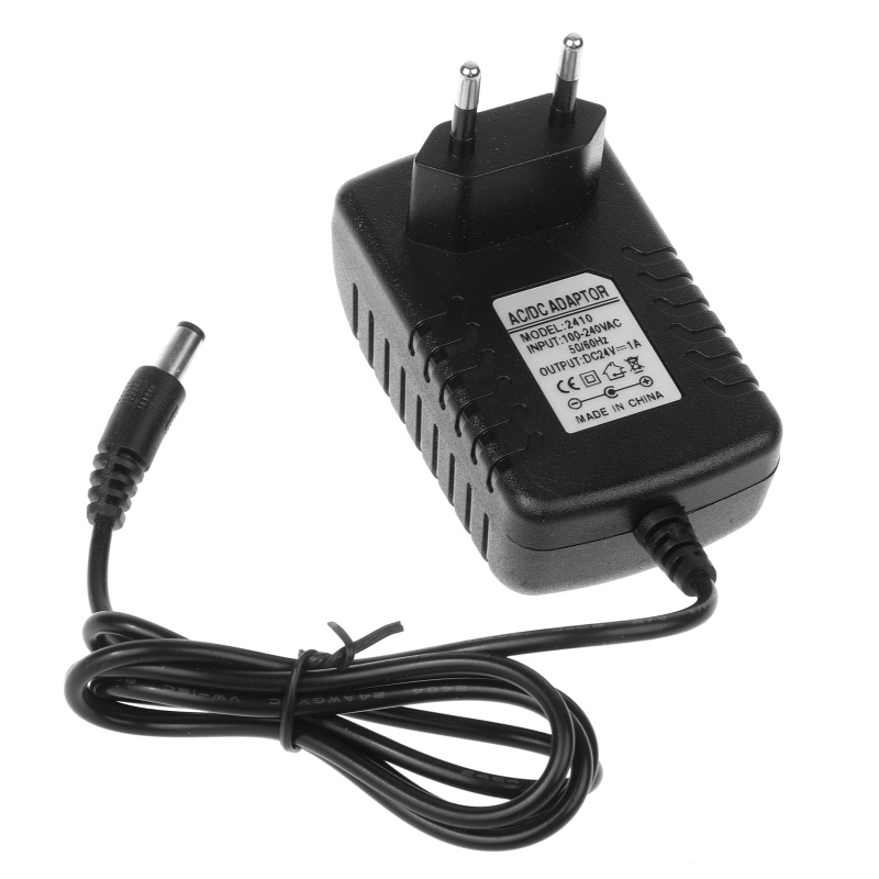 Btsg Terbaru Hot EU Plug AC 110V 220V Converter DC 24V 1A 5.5mmx2.1mm Server Power Supply Adapter