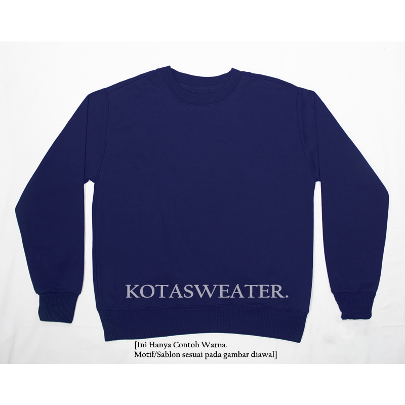 KotaSweater Sweaterpolos Basic Keep Searching Size M-XXL ( Pria & Wanita )-NAVY