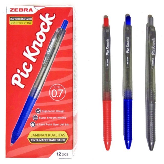 

Zebra Pic Knock 0.7 mm Semi Gel Ink Ballpoint