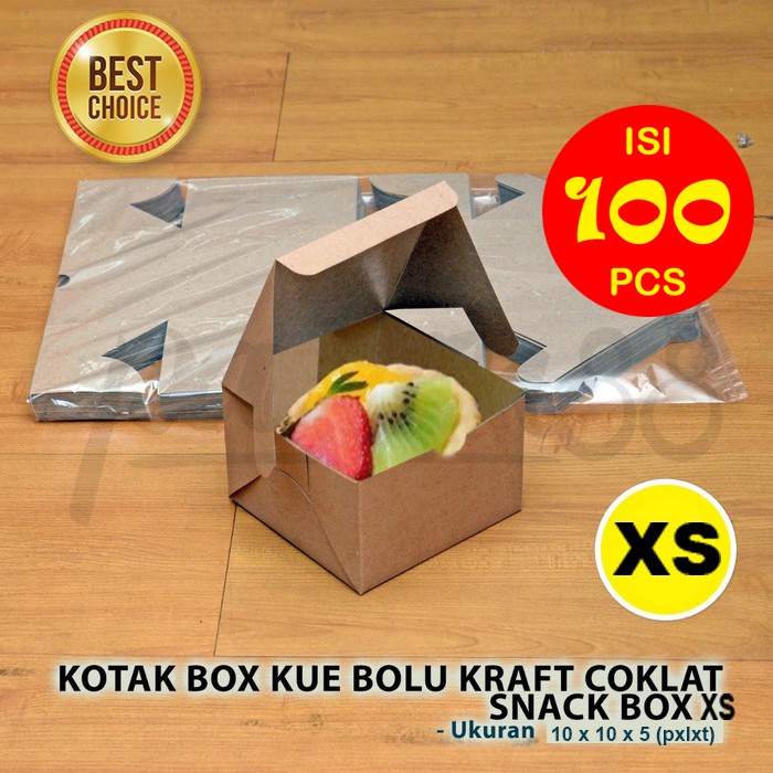 Jual Kotak Snack Box - Dus Kue - Kotak Kue - Box Kue | KRAFT COKLAT ...