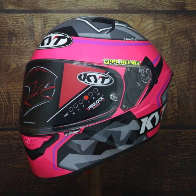 KYT NFR ESPARGARO 2017 FUXIA Helm Full Face, Helm Harian, Helm Riding Helm Touring