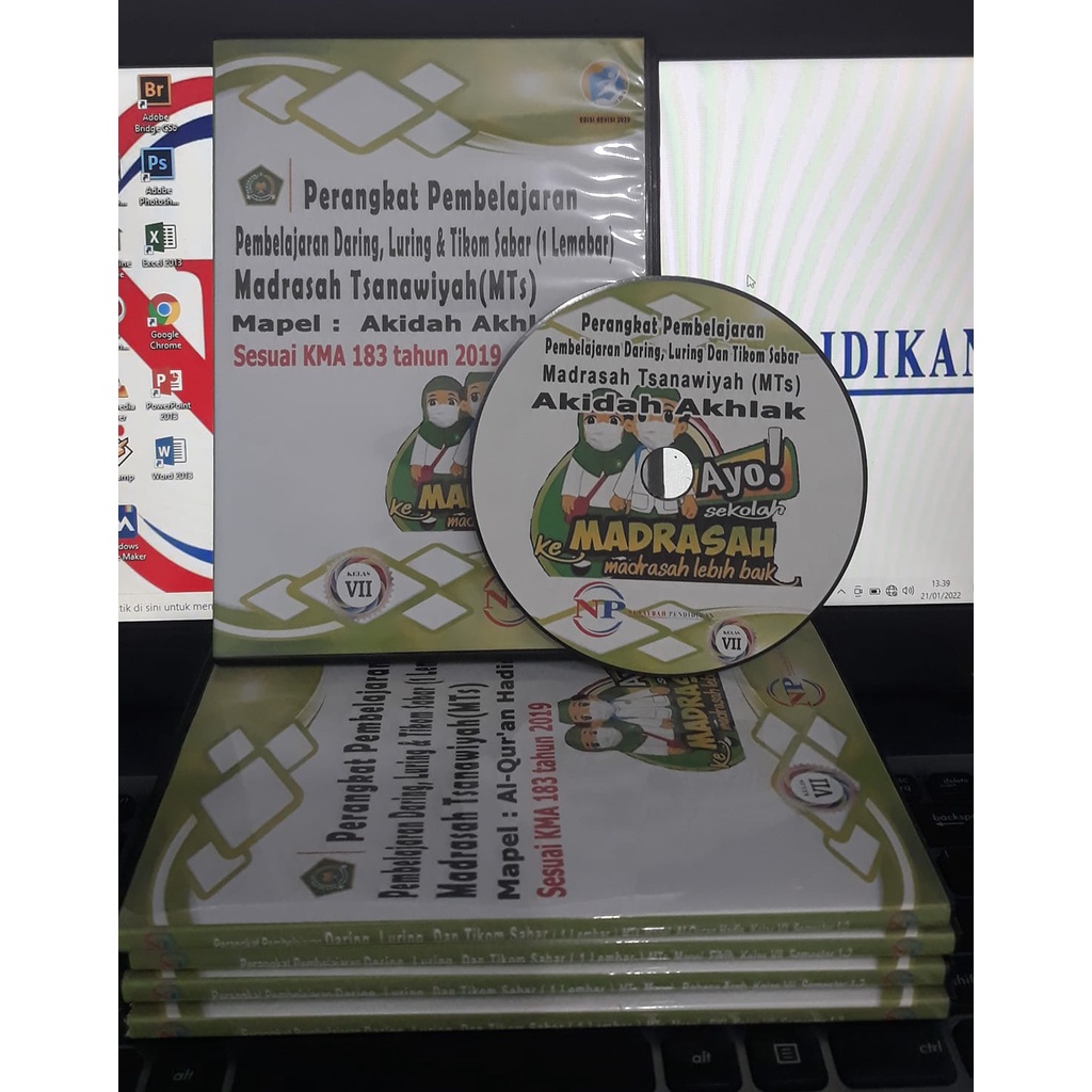 CD RPP 1 LEMBAR DARING, TATAP MUKA &amp;TIKOM SABAR,MTS, MAPEL AKIDAH AKHLAK,KELAS 7,8, 9, 2 SEMESTER, SESUAI KMA183TAHUN 2019