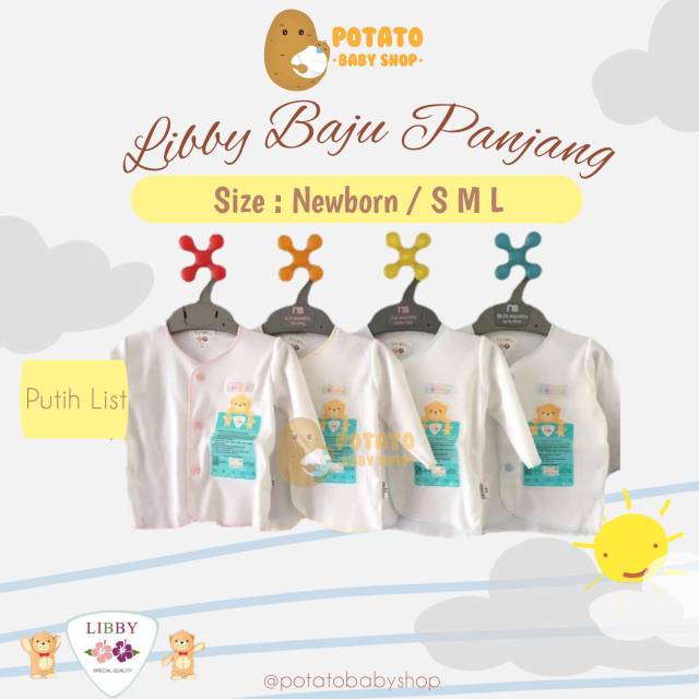 Libby Baby - Baju Panjang Kancing Putih