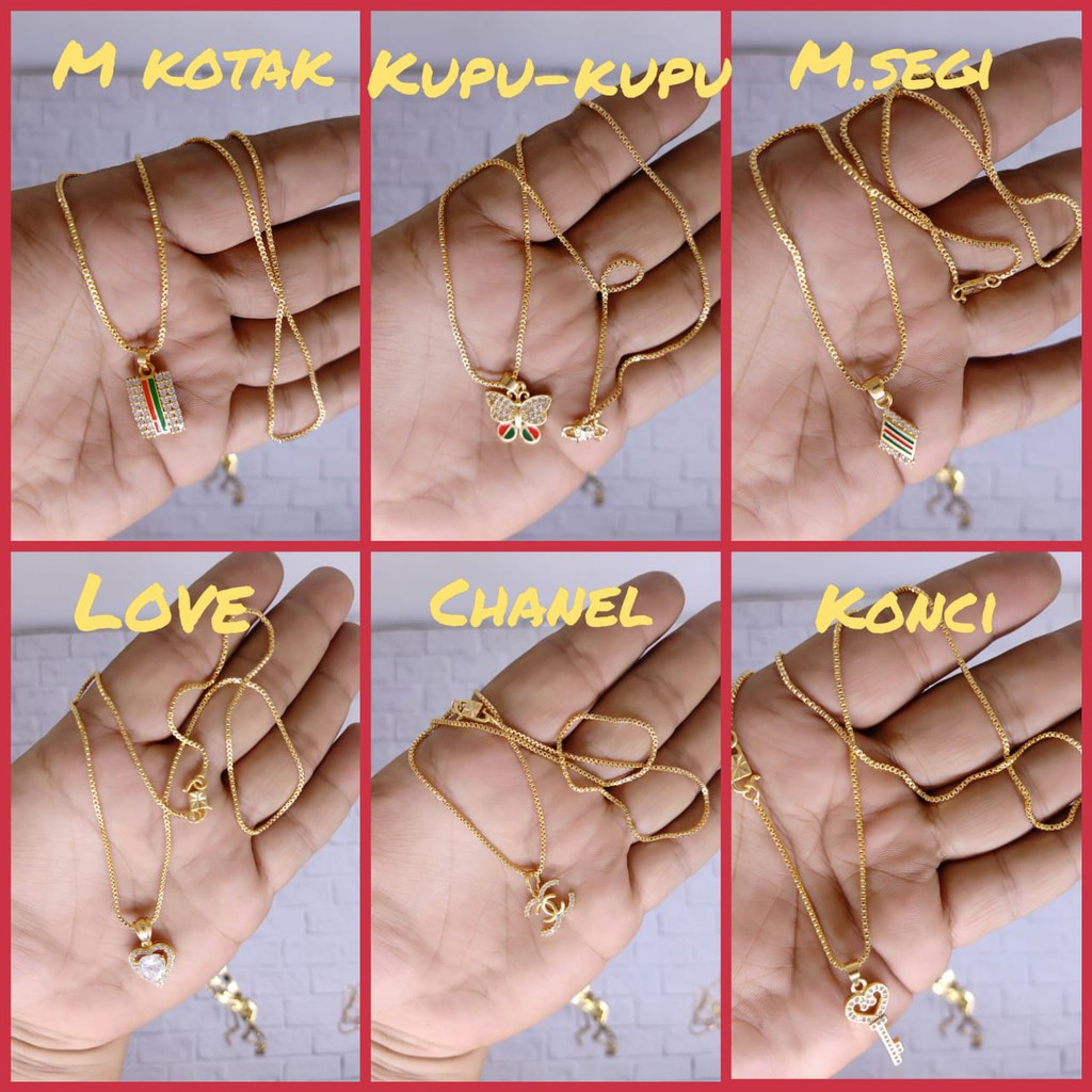 Kalung Xuping Gold Perhiasan Fashion Wanita liontin Permata Full