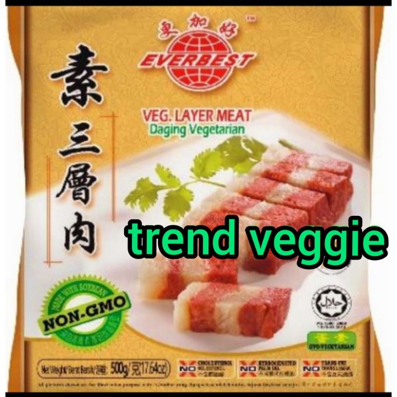 

Everbest Layer Meat 500g / Sam Cam Bak / Daging Lapis Vegetarian
