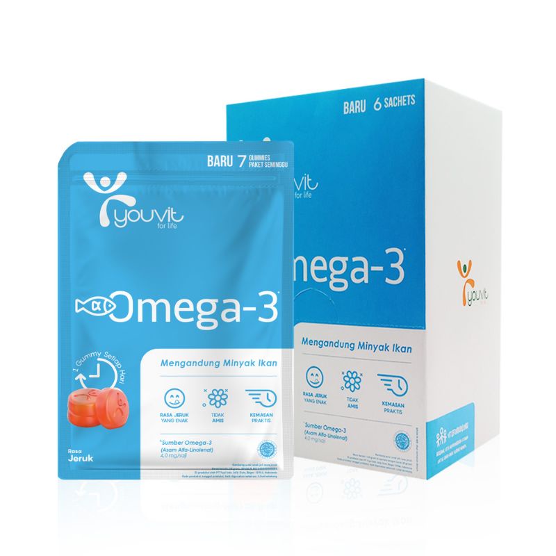 Youvit Omega 3 Adult 1 box isi 6 sachet