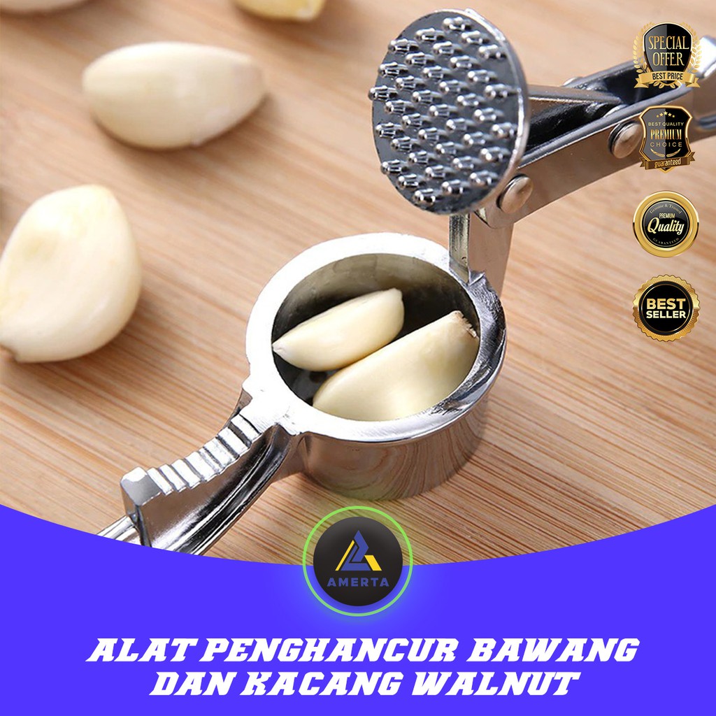 Alat Dapur Pengiris / Penghancur Bawang Putih - Garlic Press Stainless