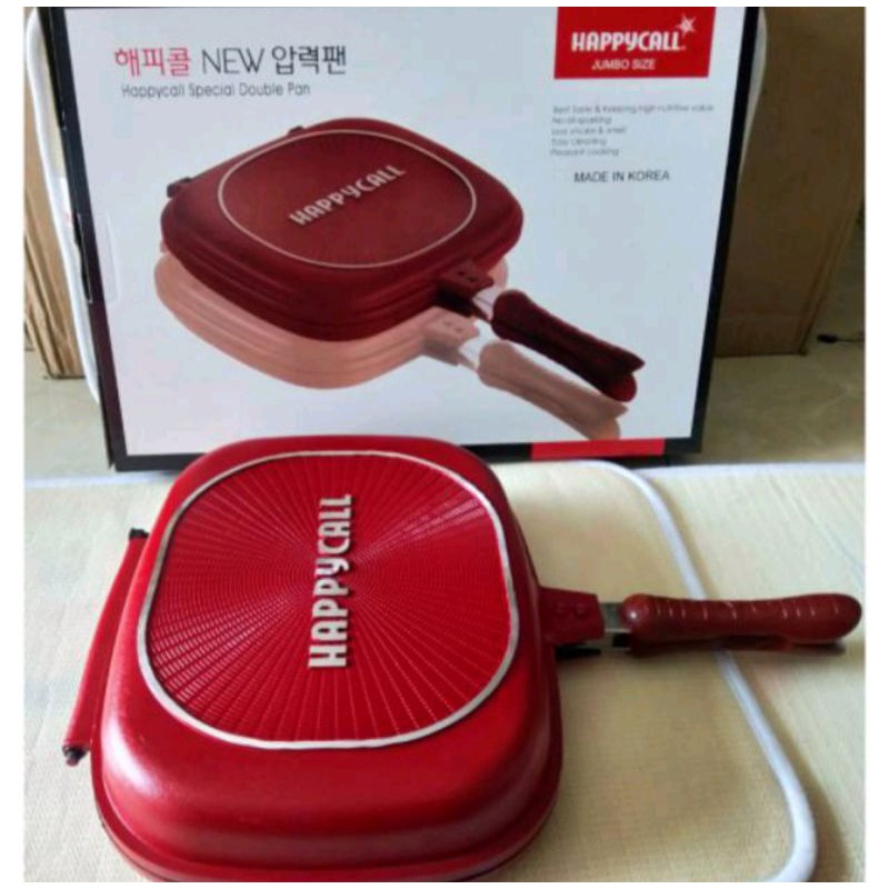 DOHBLE PAN JUMBO 32CM/DOUBLE PAN HAPPY CALL/DOUBLE PAN/ALAT PANGGANG