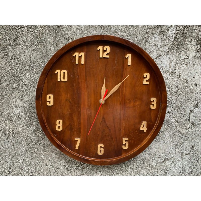 Jam Dinding Kayu Asli / Jam Kayu Jati