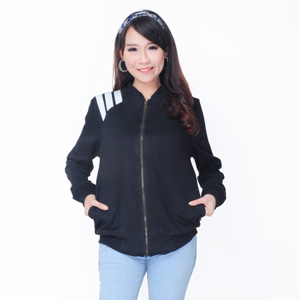 Jaket Basic Tangan panjang Wanita Variasi List - XSHOP Briana