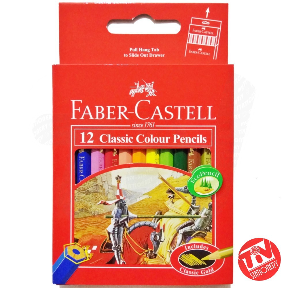 

Pensil Warna FABER CASTELL 12 Classic Colours (12 warna) Short