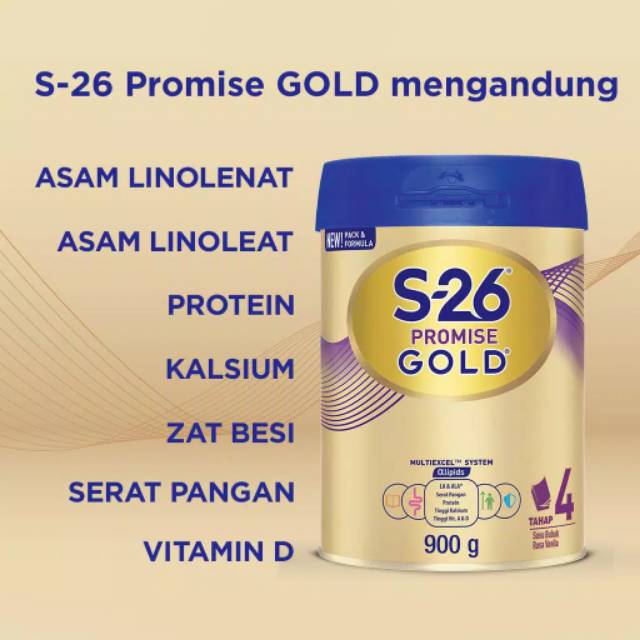 S26 PROMISE GOLD RASA VANILA 900GR