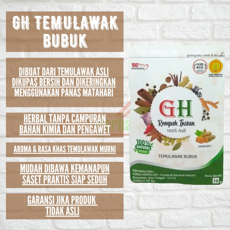 

GH Temulawak Bubuk Murni Siap Seduh