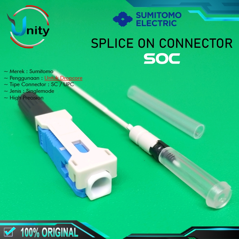 SOC Sumitomo Splicer On Connector SC UPC Konektor Fiber Optik