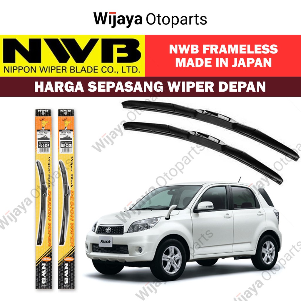 Wiper Blade Depan Rush / Terios NWB Frameless Japan 22/18