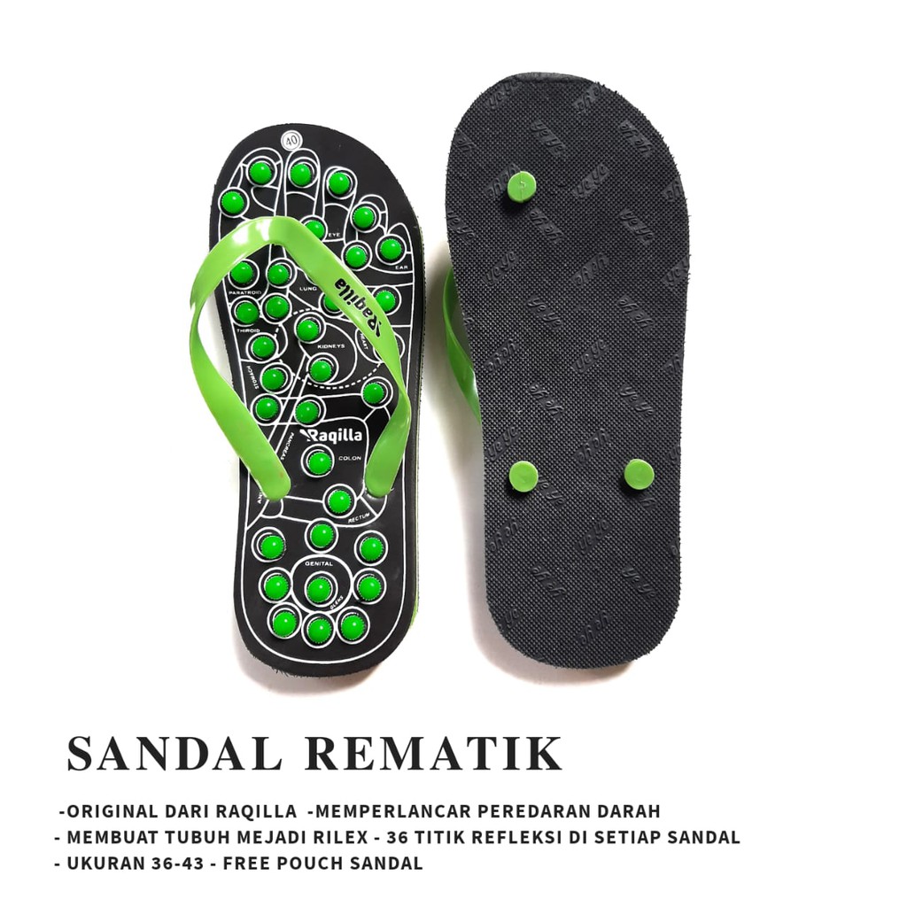 Sandal Refleksi Terapi Pijat Capit untuk kesehatan Bonus Tas Selipar Kesehatan Refleksi Rematik