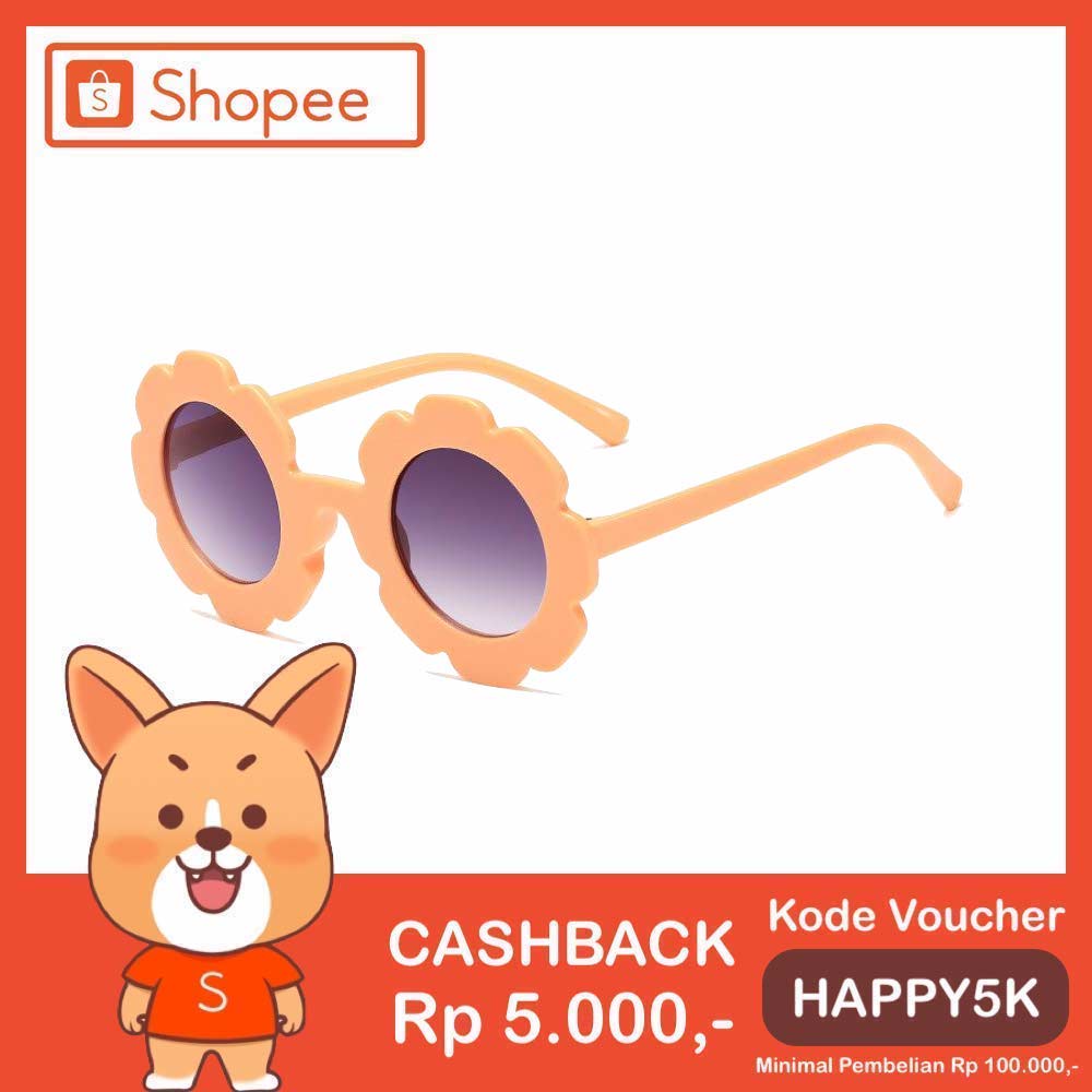 Kacamata Anak [ Beige ] Anti Radiasi Blue Ray UV 400 - Laki-laki &amp; Perempuan Korea - HM812