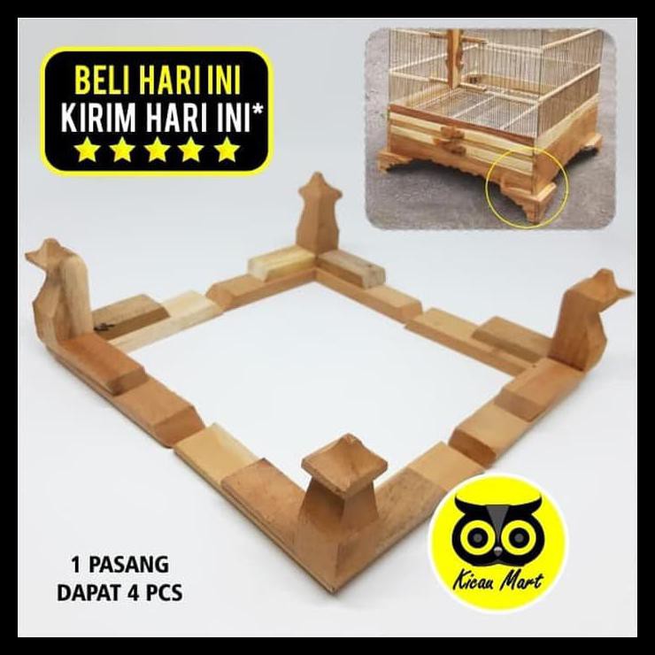 Indh Kaki Tebok Kayu Aurora Sangkar Burung Kotak Kandang Kacer Pleci Ciblek Terlengkap Kode 1426