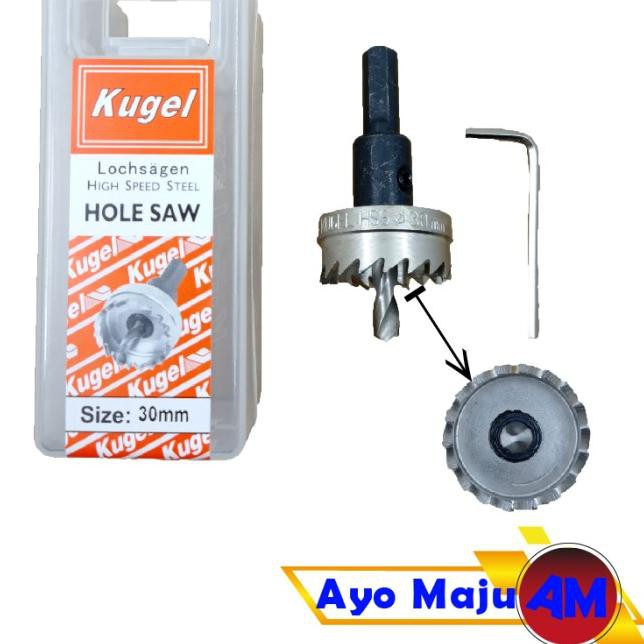 ♗ Hole Saw Besi 30mm / HoleSaw Besi 30mm / Mata Bor Besi 30mm KUGEL ♡