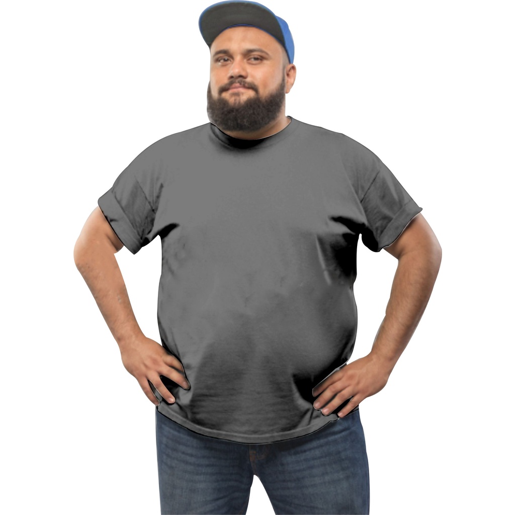 kaos big size / kaos polos oversize kaos pria jumbo abu tua