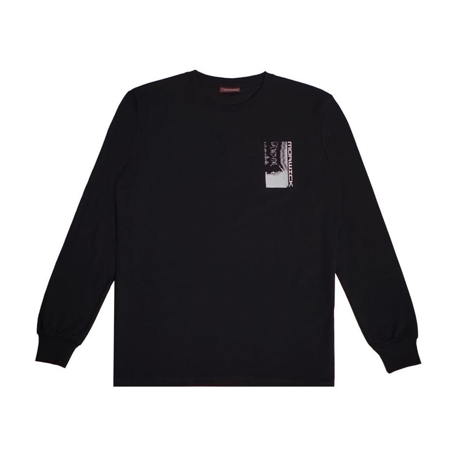 Morwick Kaos Lengan Panjang Nothing Hitam 9F7
