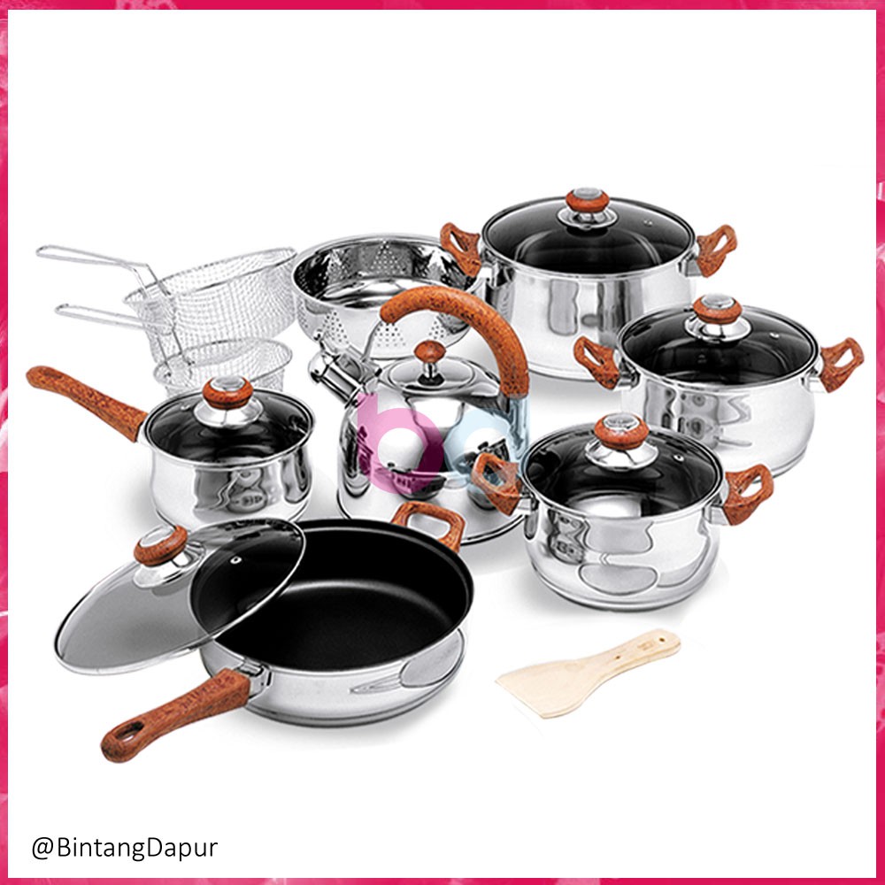 Oxone OX-988FSN Jumbo Cookware Set Oxone 12 &amp; 7Pcs - Panci Set Oxone