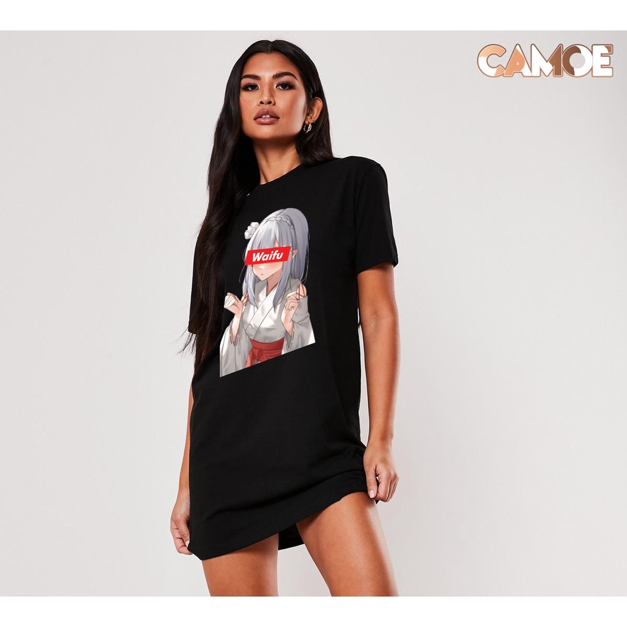 Tshirt dress Kaos Anime Waifu Emilia Re:Zero